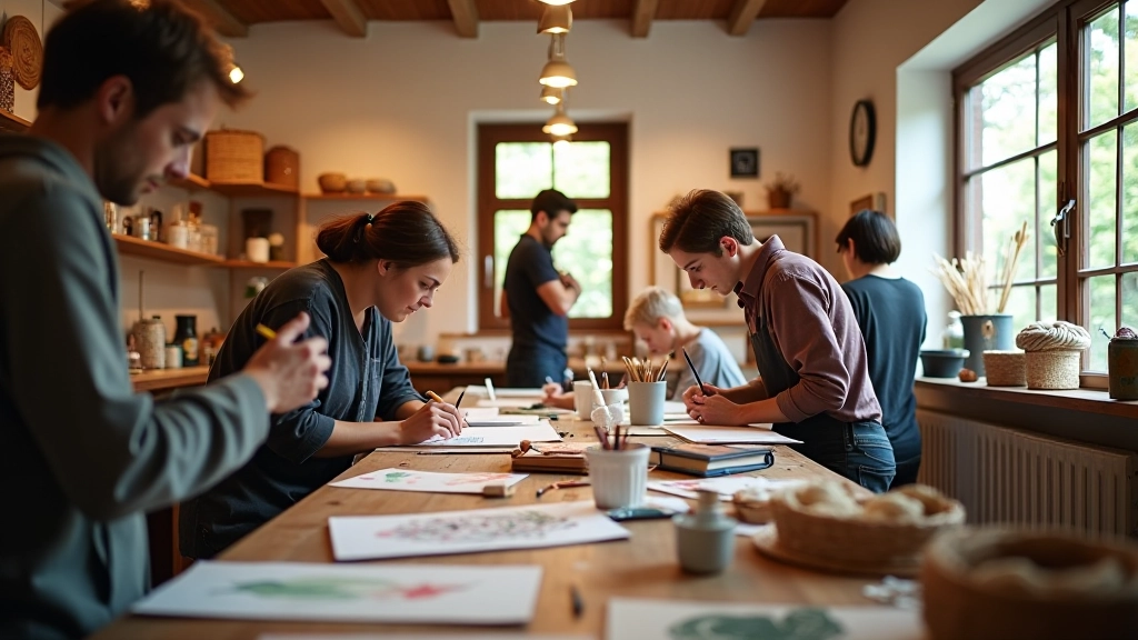 Our community workshop space where artists and crafters collaborate and create together